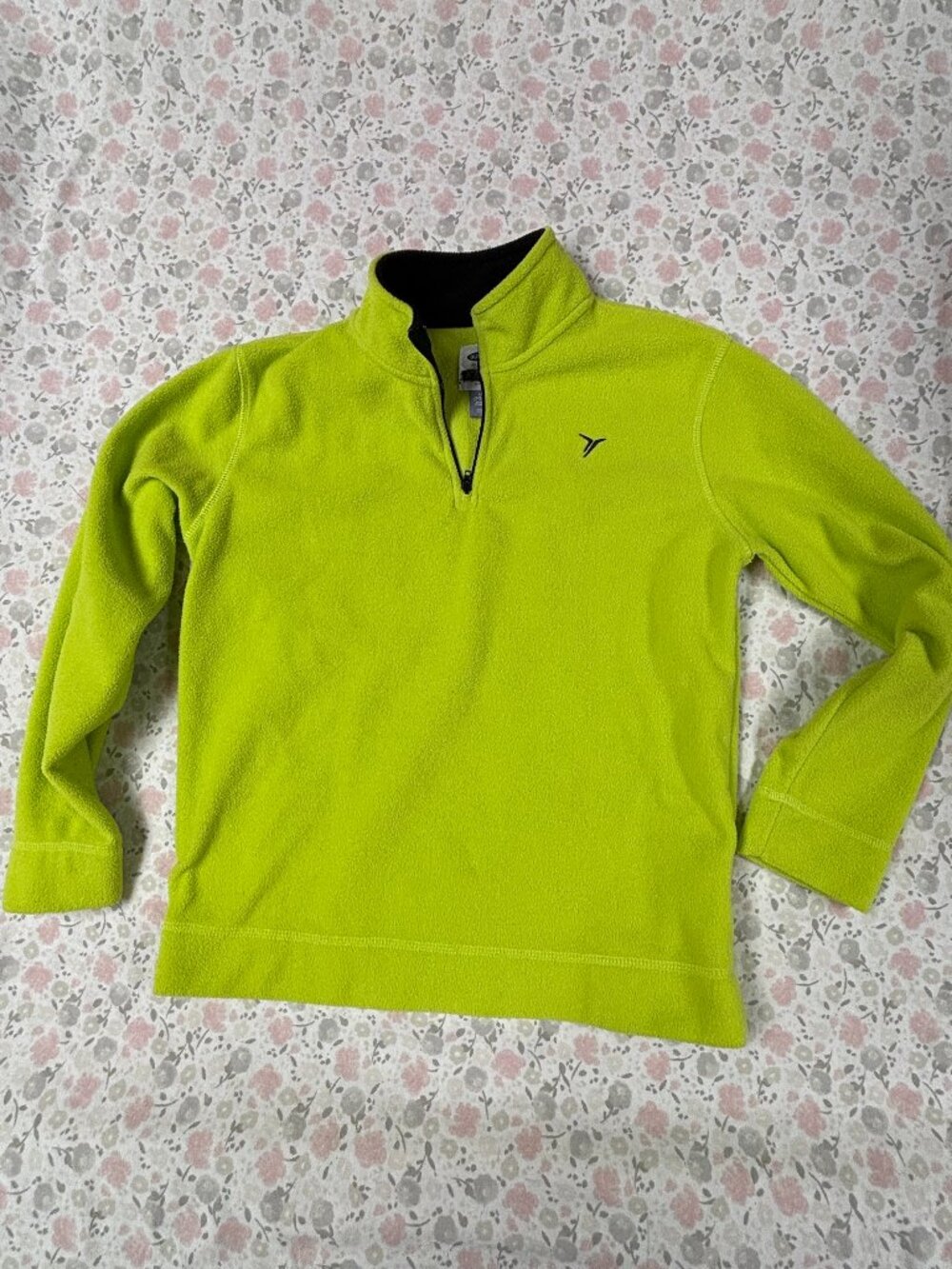 Old Navy Neon Green Boys 10-12 Pullover - Quarter Zipper